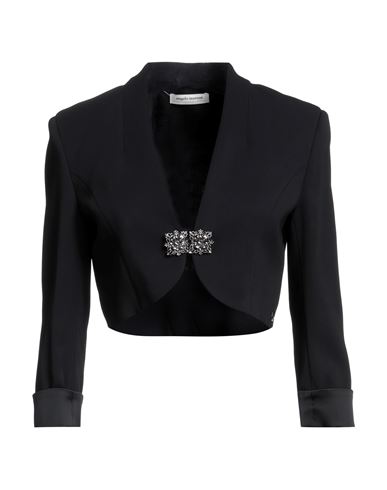 Angelo Marani Woman Suit jacket Black Size 4 Viscose, Elastane