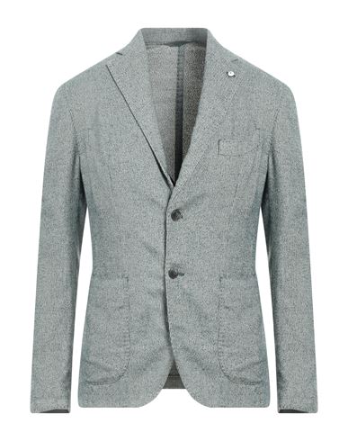 L. b.m. 1911 Man Blazer Deep teal Size 36 Cotton, Polyester, Polyamide