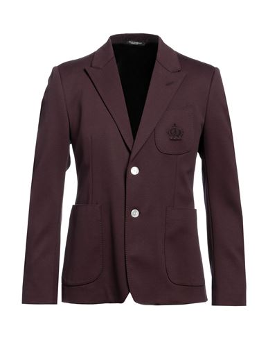 Dolce & Gabbana Man Blazer Deep Purple Size 46 Cotton, Polyamide, Wool, Viscose