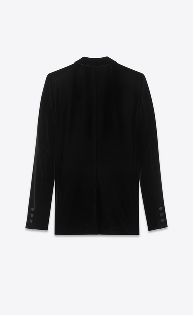 SAINT LAURENT Giacca Smoking D Iconic giacca monopetto le smoking tuxedo nera in velluto b_V4