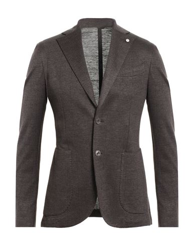 L.b.m 1911 L. B.m. 1911 Man Blazer Brown Size 38 Linen, Cotton In Brown