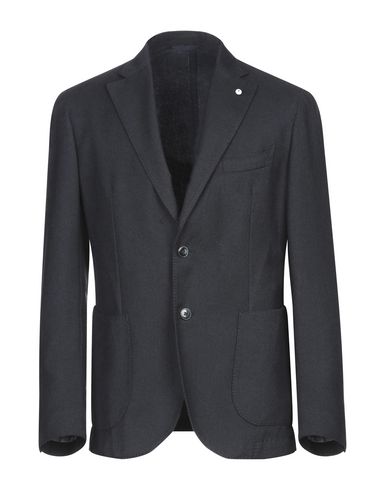 L. b.m. 1911 Man Blazer Midnight blue Size 42 Cotton, Wool, Polyamide