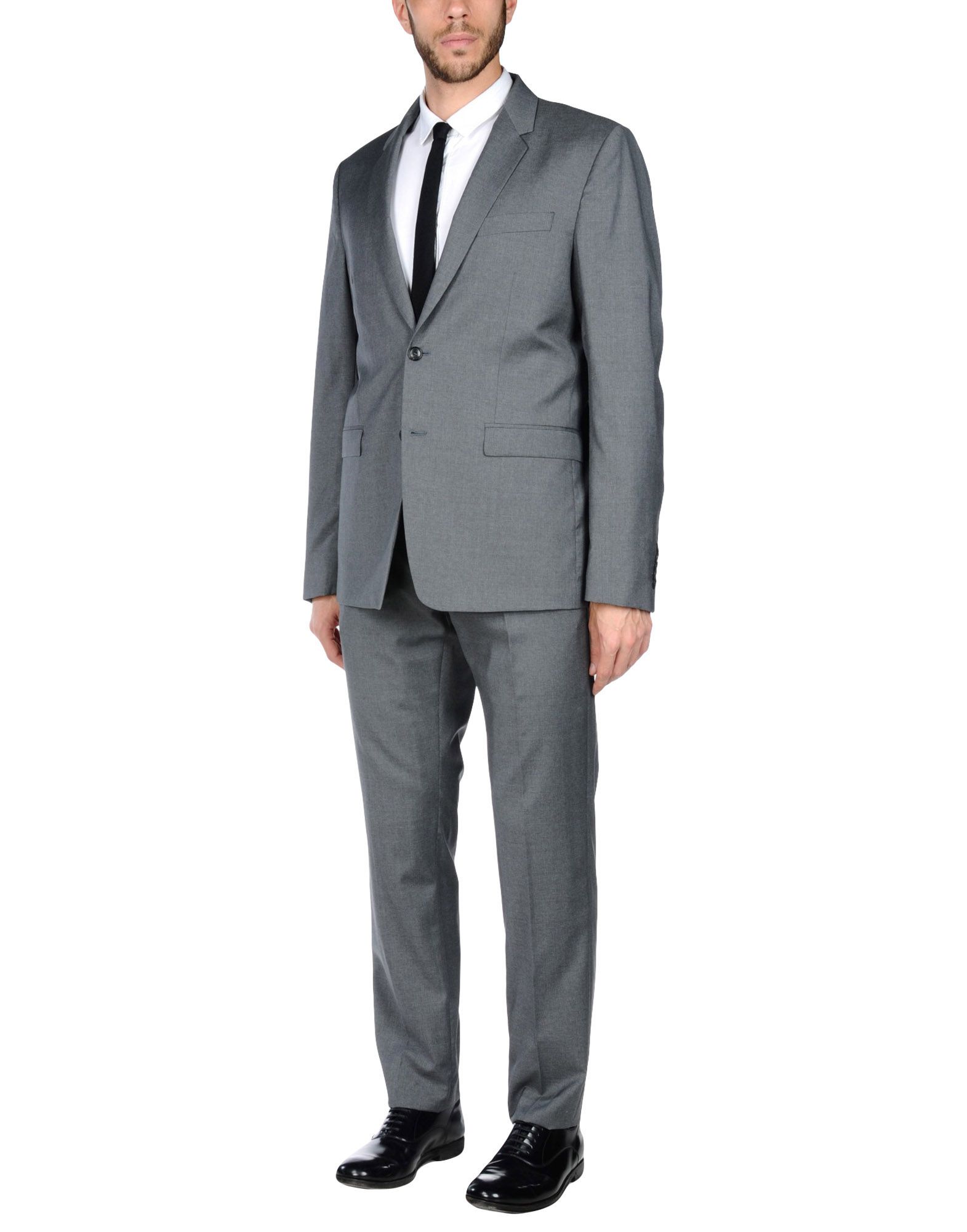 《送料無料》MAURO GRIFONI メンズ スーツ グレー 56 バージンウール 100%