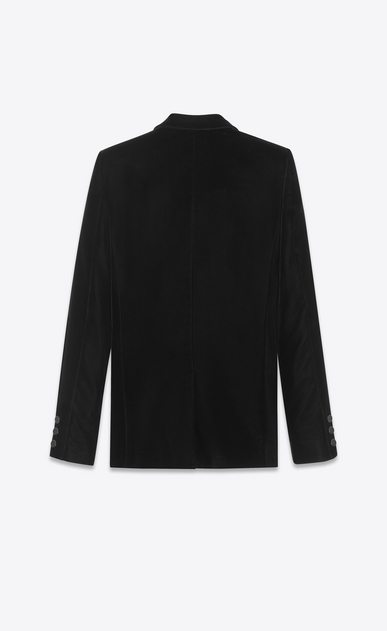 SAINT LAURENT Giacca Smoking D Giacca Iconic LE SMOKING monopetto Tube nera in velluto b_V4