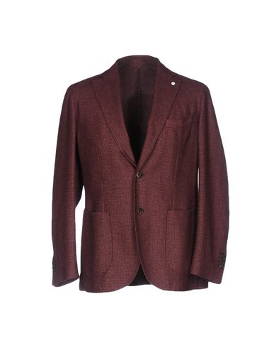 L. b.m. 1911 Man Blazer Burgundy Size 38 Wool, Polyester, Polyamide