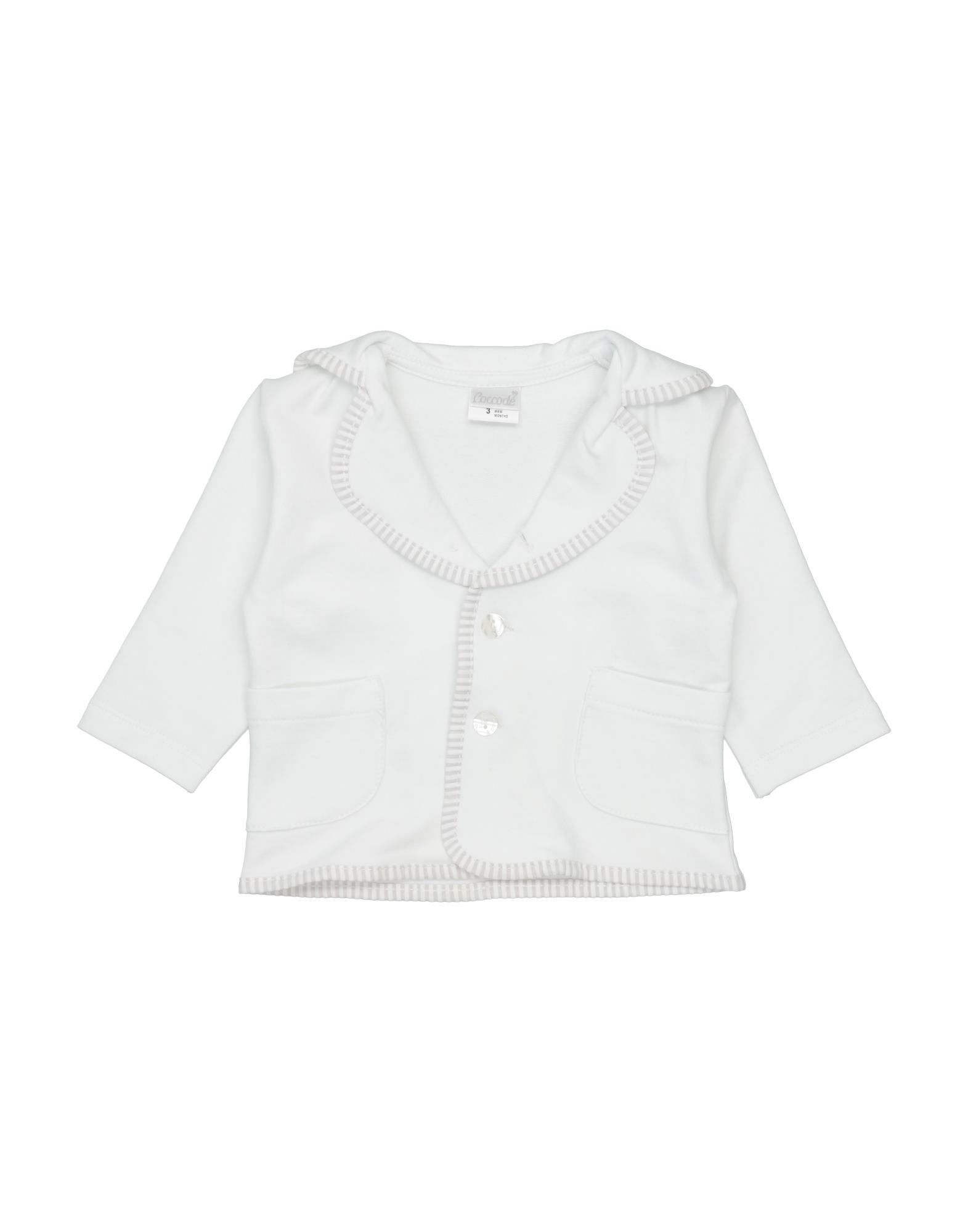 Shop Coccodé Newborn Boy Blazer White Size 3 Cotton, Elastane