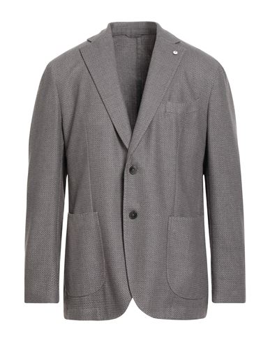 L.b.m 1911 L. B.m. 1911 Man Blazer Grey Size 44 Wool, Polyester, Polyamide In Gray