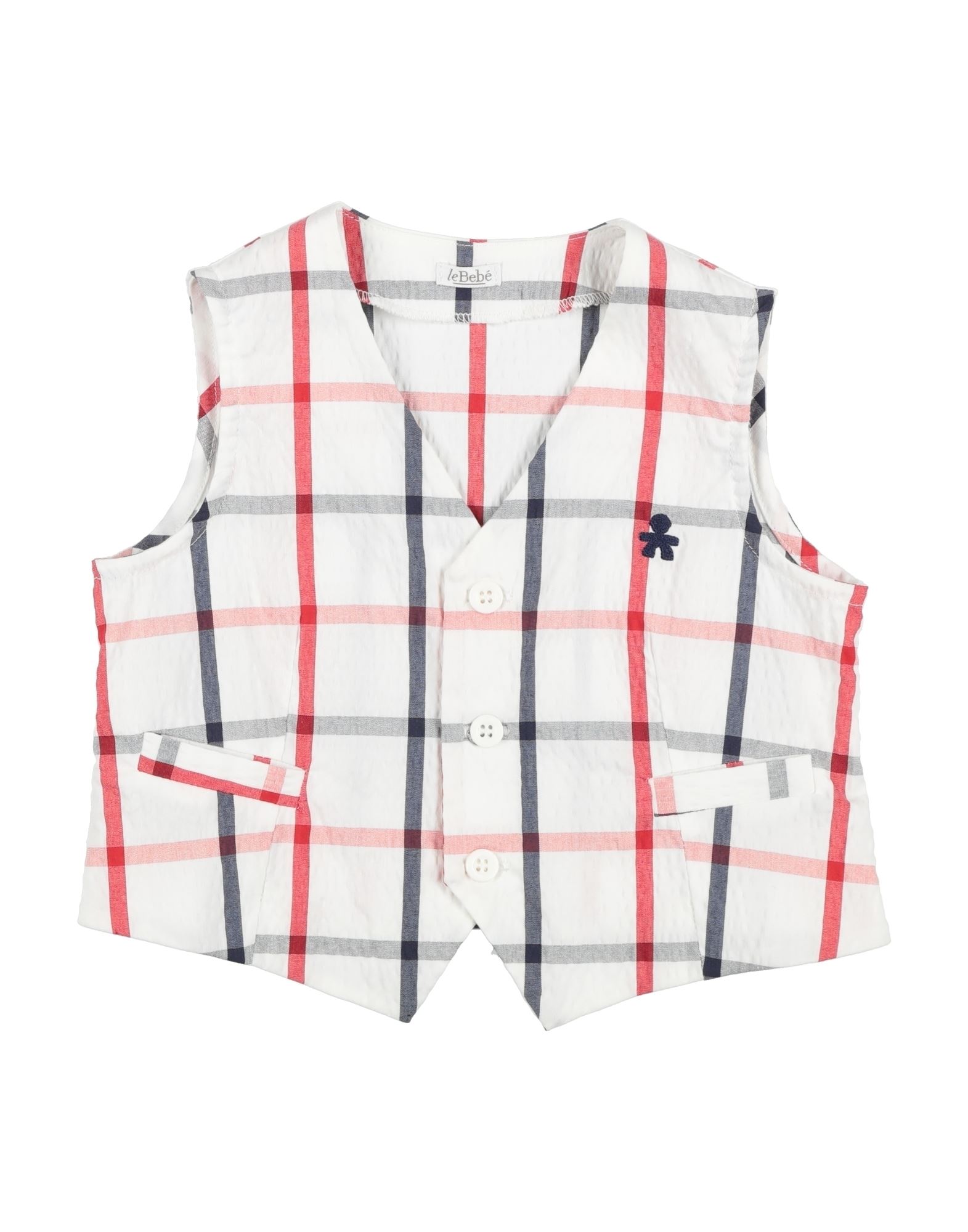 Shop Le Bebé Newborn Boy Tailored Vest Red Size 3 Cotton, Polyamide, Elastane