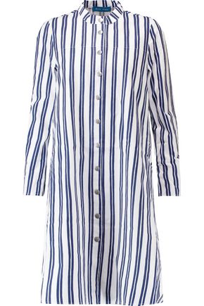 M.I.H JEANS Tove striped cotton-poplin mini shirt dress