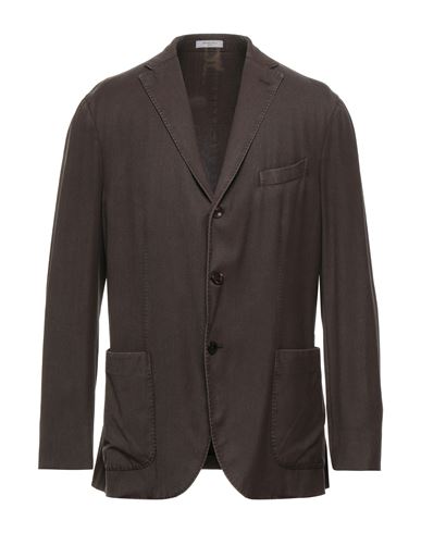 Man Blazer Dark brown Size 40 Wool