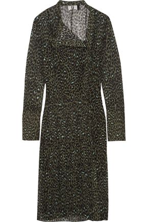 TOPSHOP UNIQUE Rosalind leopard-print silk-georgette dress