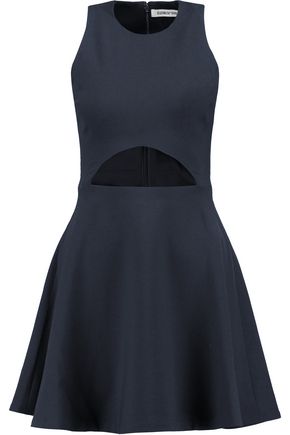 Elizabeth And James Woman Cutout Flared Cady Mini Dress Navy Modesens Elizabeth And James Woman Cutout Flared Cady Mini Dress Navy