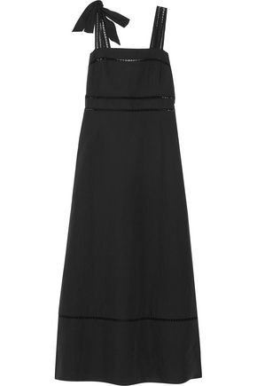 ISABEL MARANT Reign open knit-trimmed linen and cotton-blend maxi dress