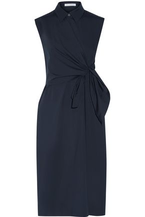 J.W.ANDERSON Wrap-effect tie-front cotton-blend poplin midi dress