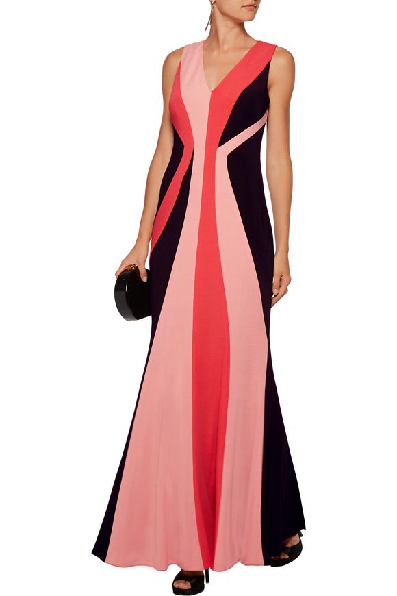 Color-block ponte gown | MIKAEL AGHAL | Sale up to 70% off | THE OUTNET