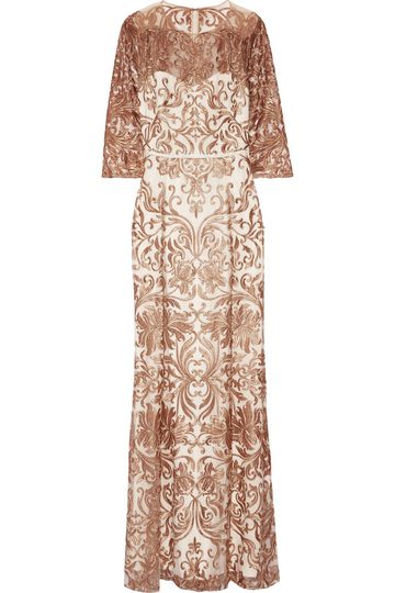 rachel zoe lennon metallic embroidered gown