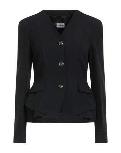 Philosophy Di Alberta Ferretti Woman Blazer Black Size 10 Acetate, Rayon