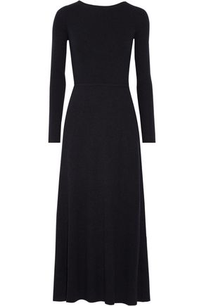 ELIZABETH AND JAMES Caden tie-back ribbed stretch-knit maxi dress