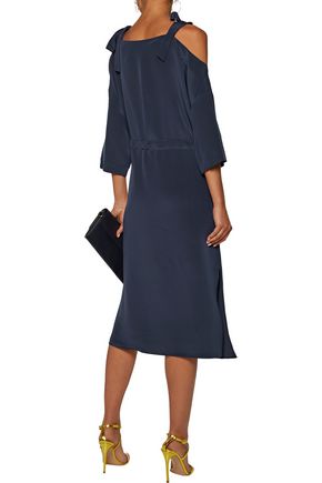 tibi cold shoulder dress