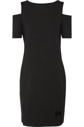 LOVE MOSCHINO Cold-shoulder stretch-jersey dress