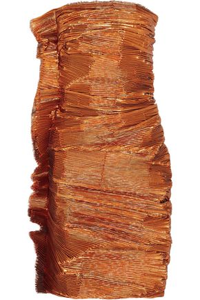 Lanvin Orange Ruched Dress