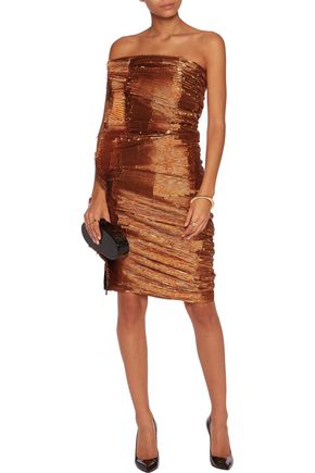 Lanvin Orange Ruched Dress