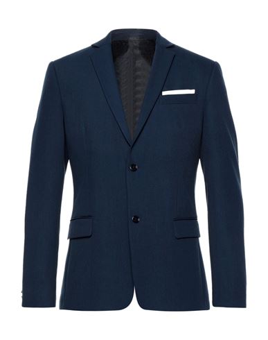 GREY DANIELE ALESSANDRINI GREY DANIELE ALESSANDRINI MAN BLAZER BLUE SIZE 40 POLYESTER, VISCOSE, ELASTANE