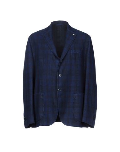 L. b.m. 1911 Man Blazer Midnight blue Size 42 Linen, Cotton