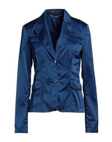 Husky Woman Blazer Blue Size 6 Polyester, Polyurethane