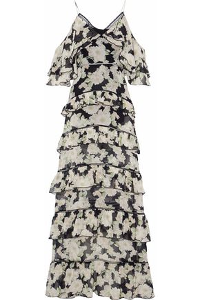 nicholas tiered floral maxi