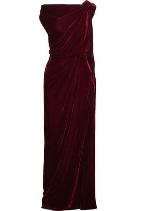 Silvabella gathered velvet gown | ROLAND MOURET | Sale up to 70% off ...