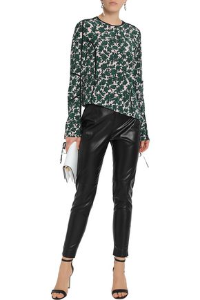 Msgm Faux Leather Trousers 3541mdp16237605 99 main image 1