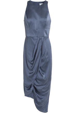 Asymmetric Draped Washed Silk Dress Zimmermann Sale Up To 70
