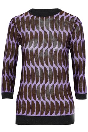 MARNI Metallic intarsia-knit sweater,US 12789547614334225
