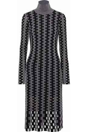 Diane Von Furstenberg Turtleneck Knit Midi Dress In Black