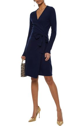 new linda cashmere wrap dress