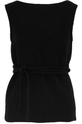 LEMAIRE LEMAIRE WOMAN BELTED WOOL-FELT TOP BLACK,3074457345618687211