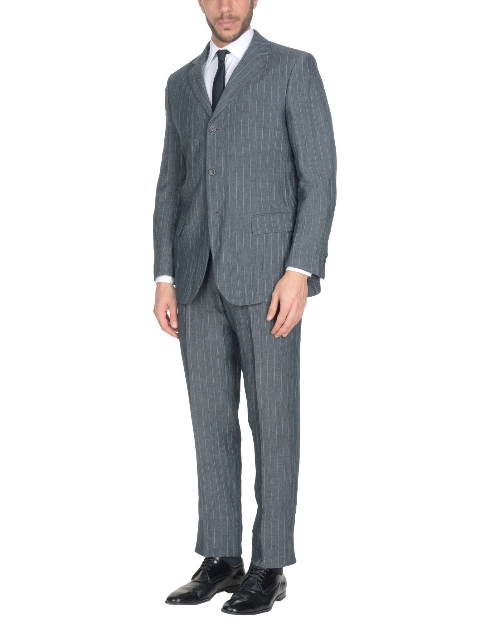 《送料無料》JEY COLE MAN メンズ スーツ 鉛色 50 麻 100%
