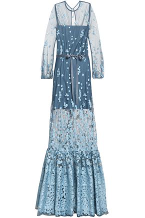 ALEXIS Embroidered tulle gown,GB 14693524283529332