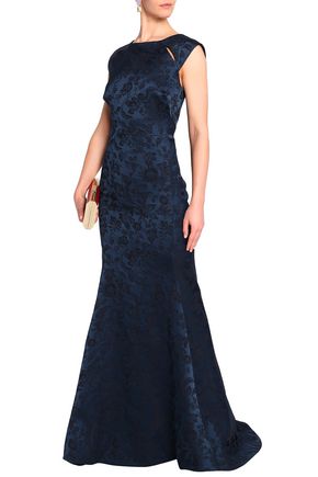 Zac Posen Up To 70 Off Us The Outnet Zac Posen Cutout Satin Jacquard Gown