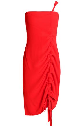 ALEXIS WOMAN STAZ ONE-SHOULDER RUCHED CREPE MINI DRESS RED,US 14693524283562380
