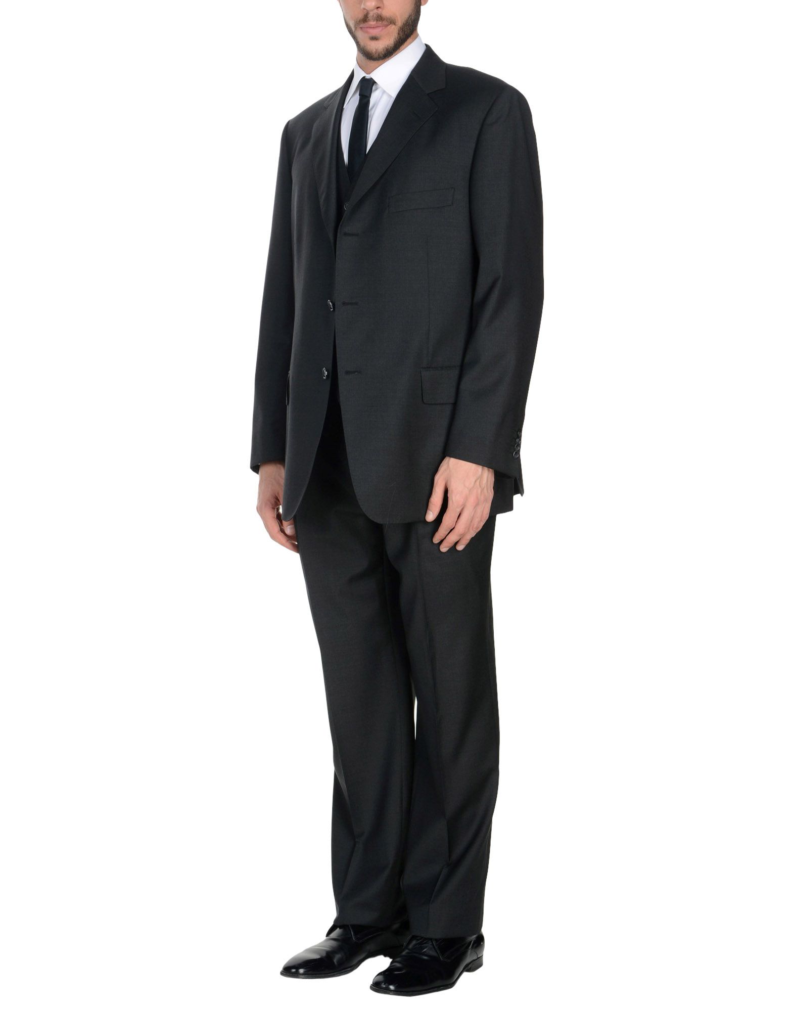 《送料無料》LARDINI メンズ スーツ スチールグレー 56 スーパー120 ウール 100%