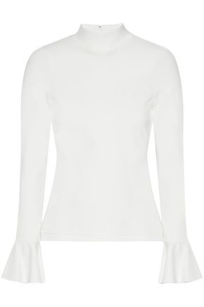 ALEXIS Isolde ruffle-trimmed ponte top,US 14693524283734751