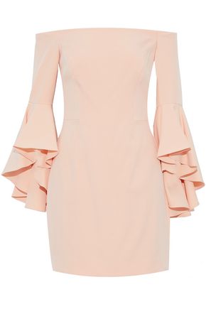 MILLY WOMAN SELENA OFF-THE-SHOULDER CADY DRESS PEACH,US 14693524283928823