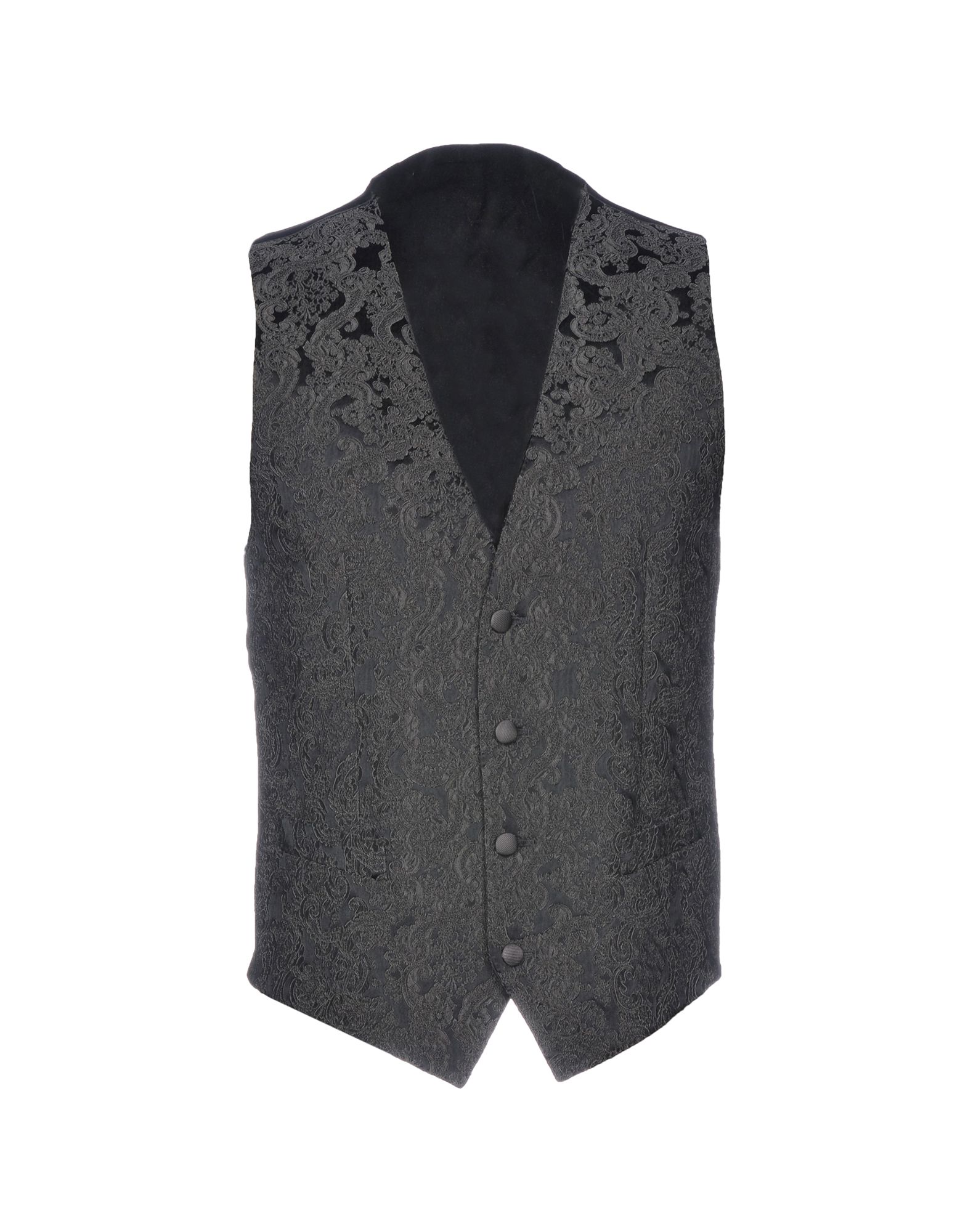 DOLCE & GABBANA DOLCE & GABBANA MAN TAILORED VEST STEEL GREY SIZE 38 POLYESTER, POLYAMIDE, ELASTANE,49375975IT 7