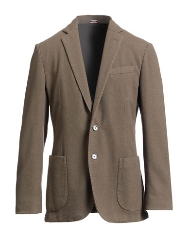 Roda Man Blazer Military Green Size 40 Cashmere In Brown