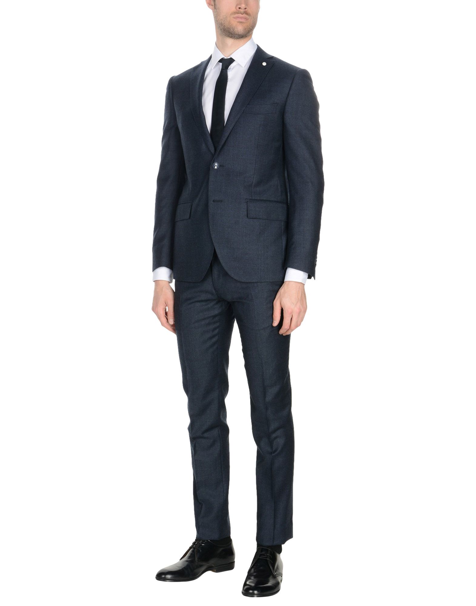 《送料無料》LUIGI BIANCHI Mantova メンズ スーツ ダークブルー 50 スーパー130 ウール 100%
