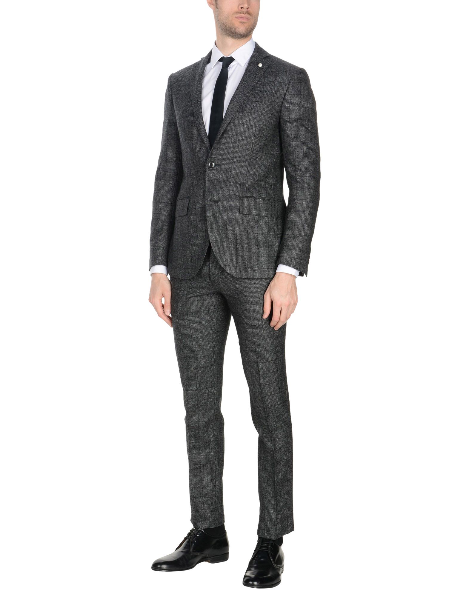 《送料無料》LUIGI BIANCHI Mantova メンズ スーツ 鉛色 50 ウール 100%