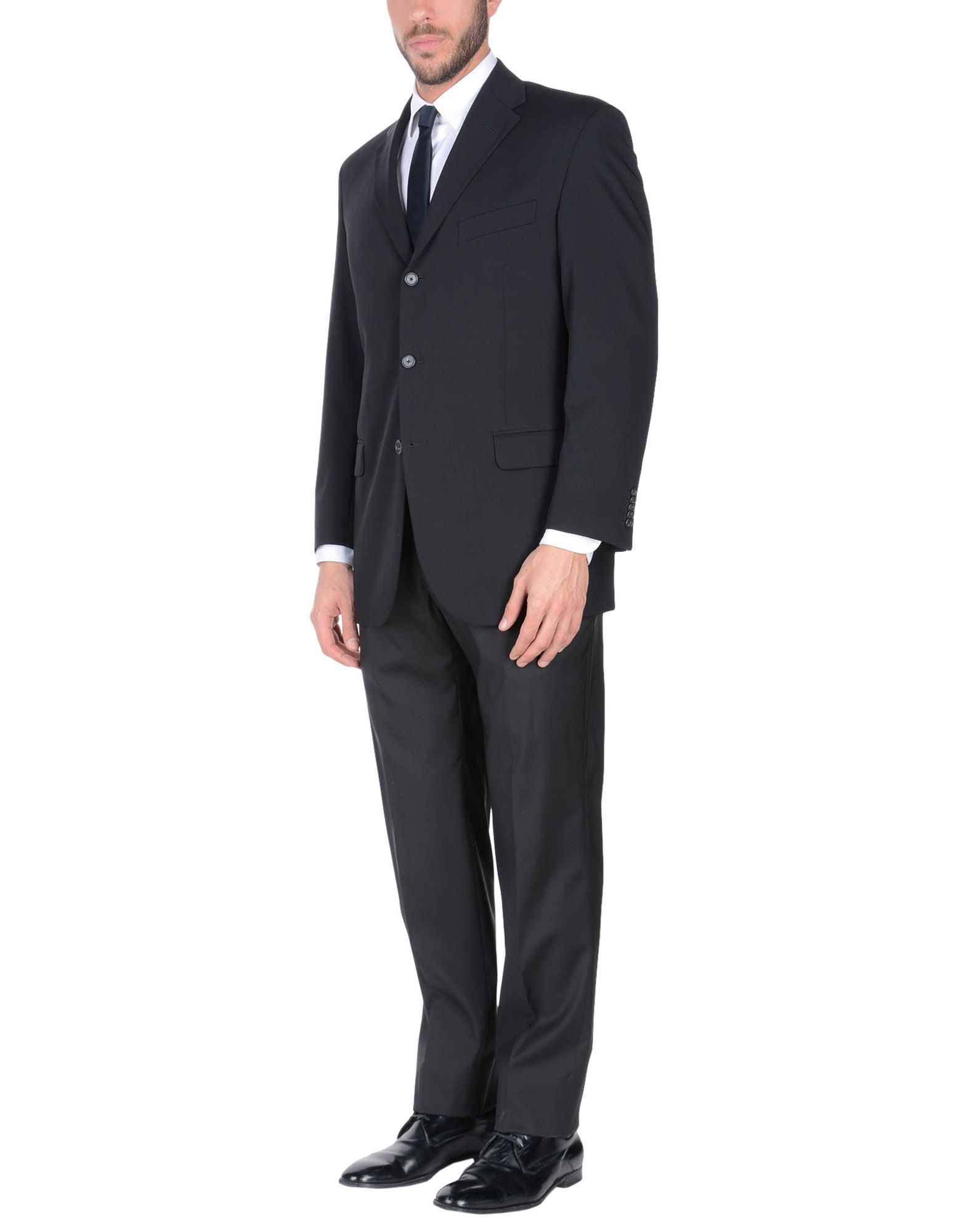 《送料無料》TREND CORNELIANI メンズ スーツ ブラック 54 バージンウール 100%