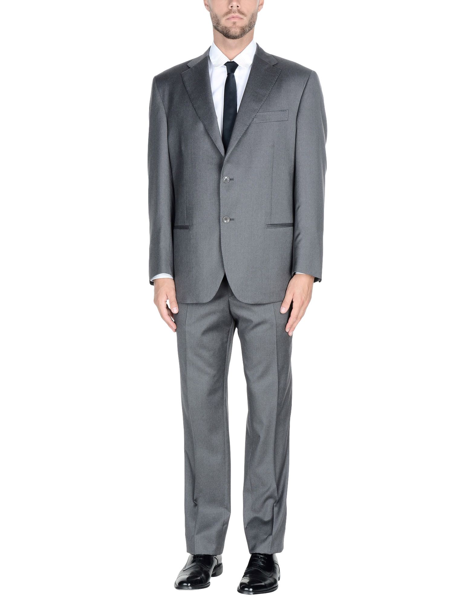 《送料無料》RIVIERA Milano メンズ スーツ 鉛色 54 バージンウール 100%